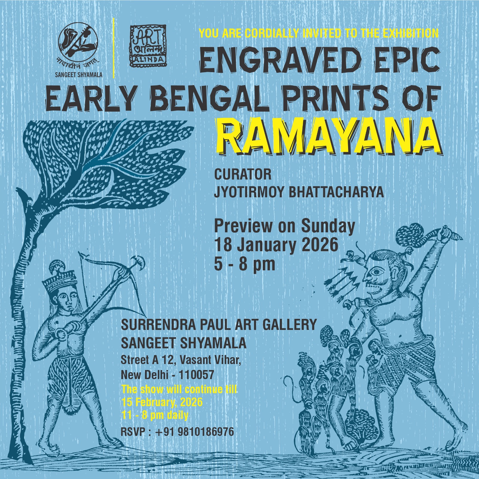 ENGRAVED EPIC EARLY BENGAL PRINTS OF RAMAYANA